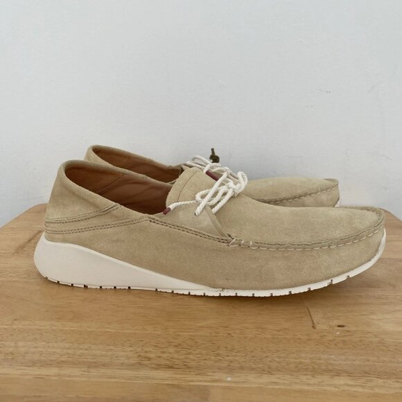 OluKai Ka\'a Driver Suede Leather Loafer Shoes Golden Sand Slip On Mens 10.5 New‎ OluKai Ka main image 4